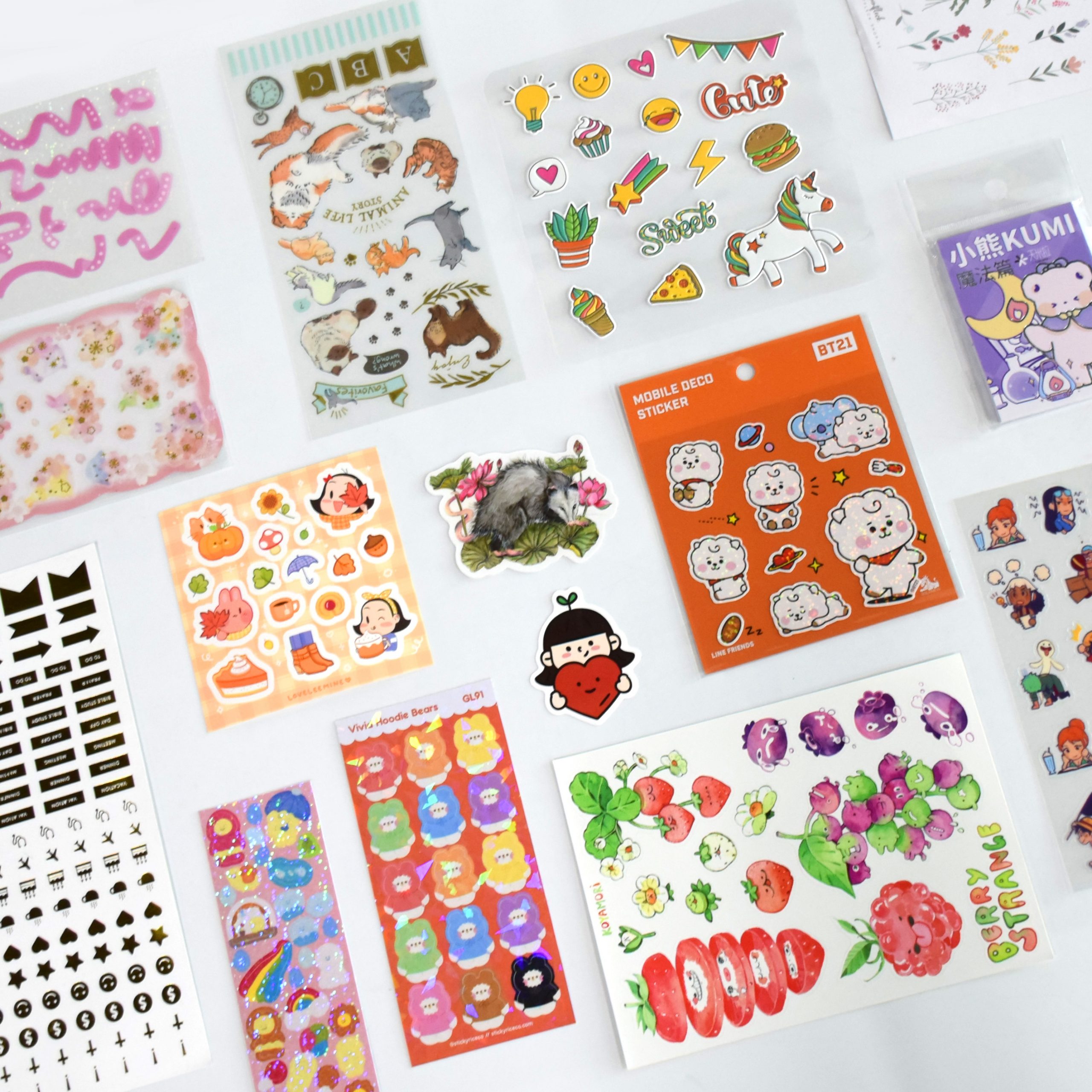 Various custom stickers