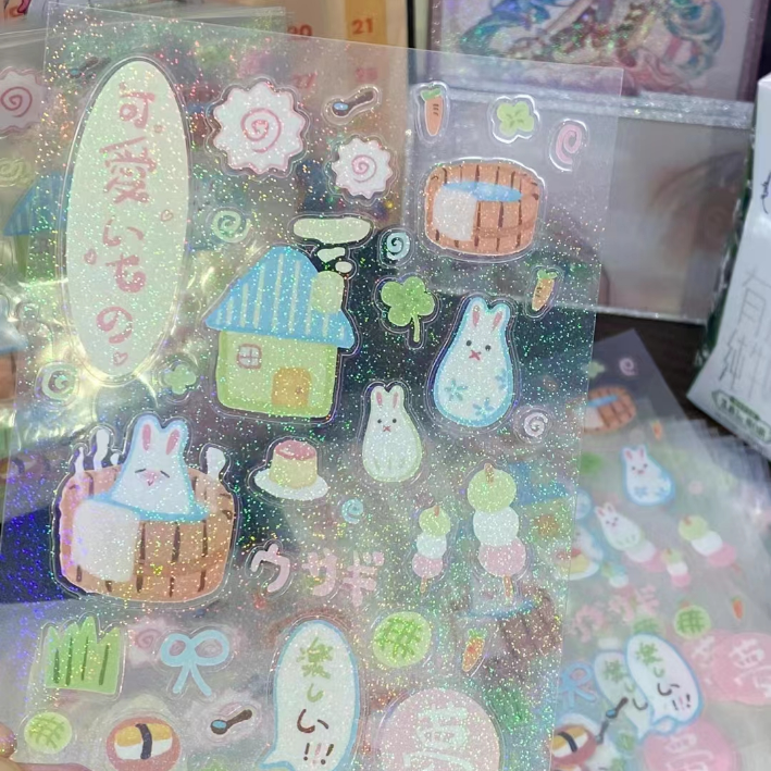 glittery stickers